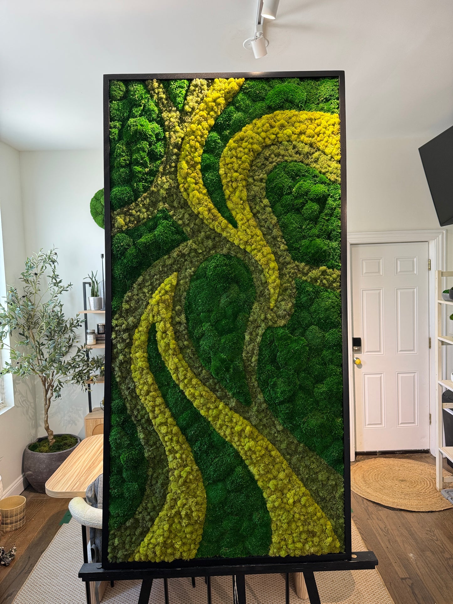 Ethereal Pathways Moss Art Frame