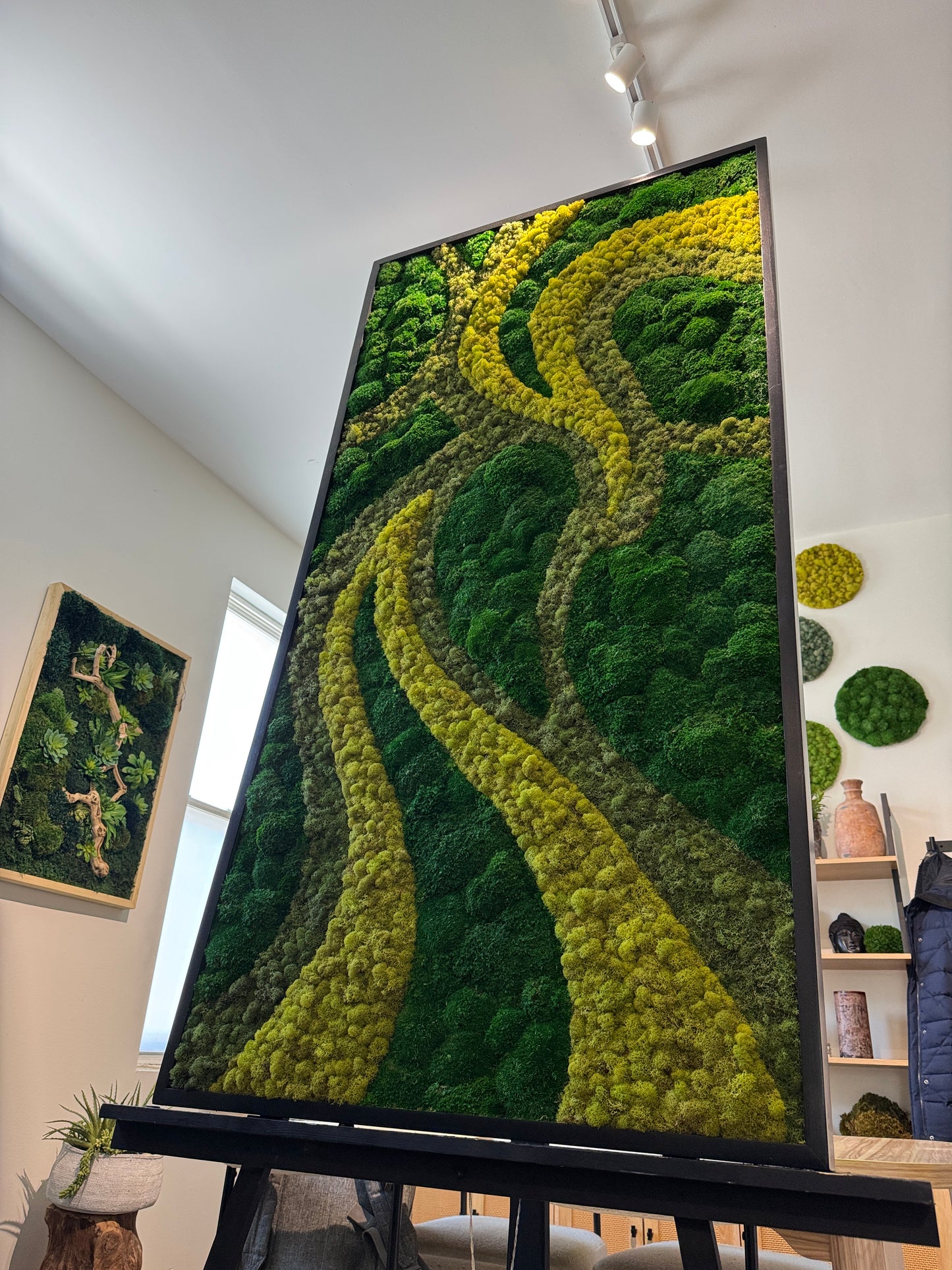 Ethereal Pathways Moss Art Frame