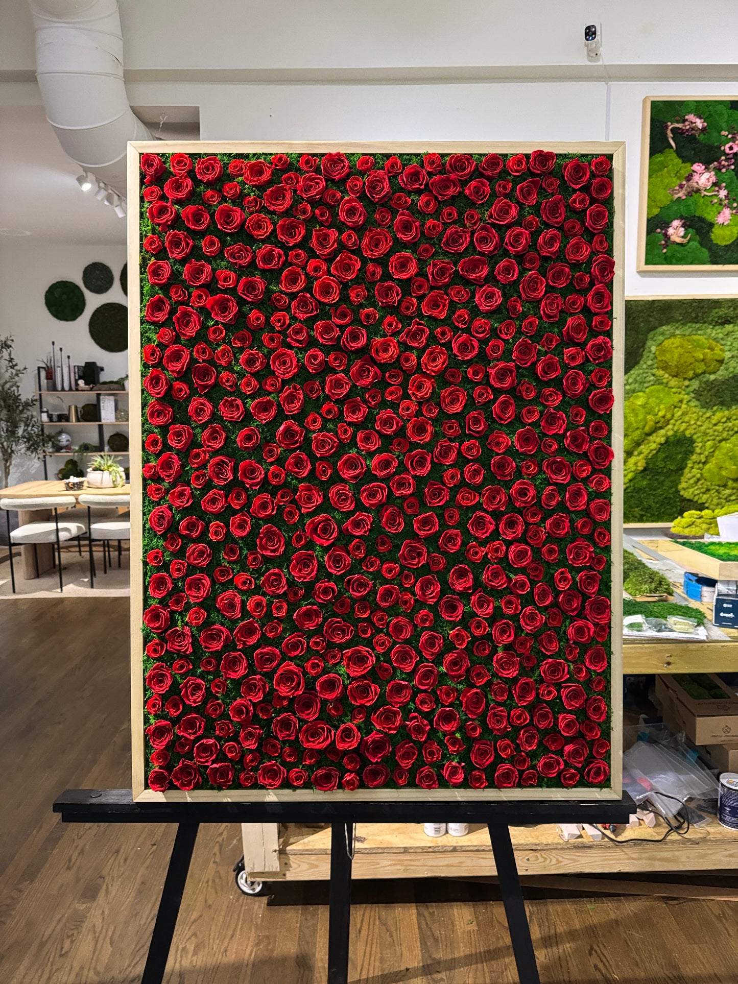 The Rose Garden Moss Art Frame