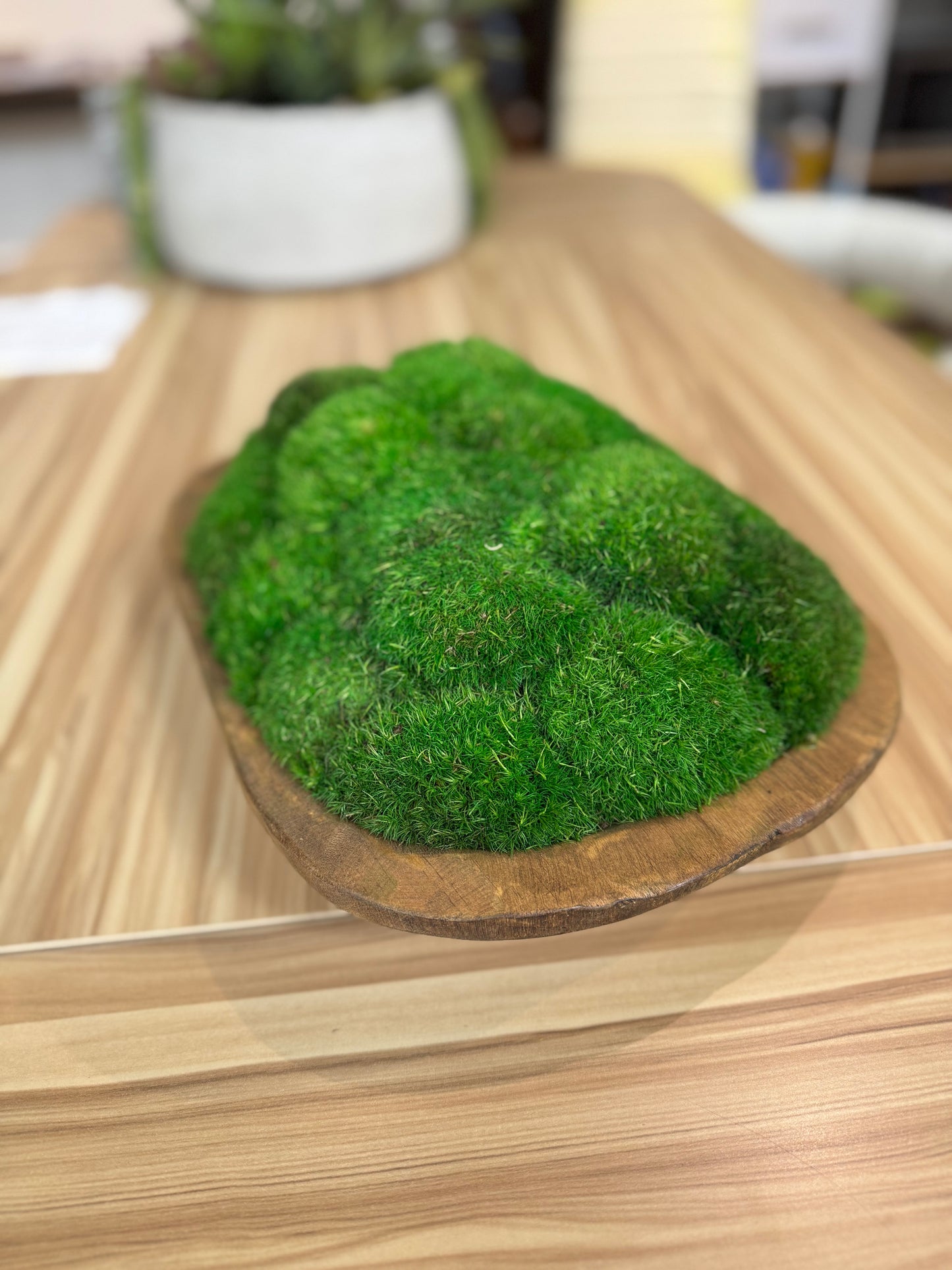 12x20" Oval Moss Bowl (Medium Green )