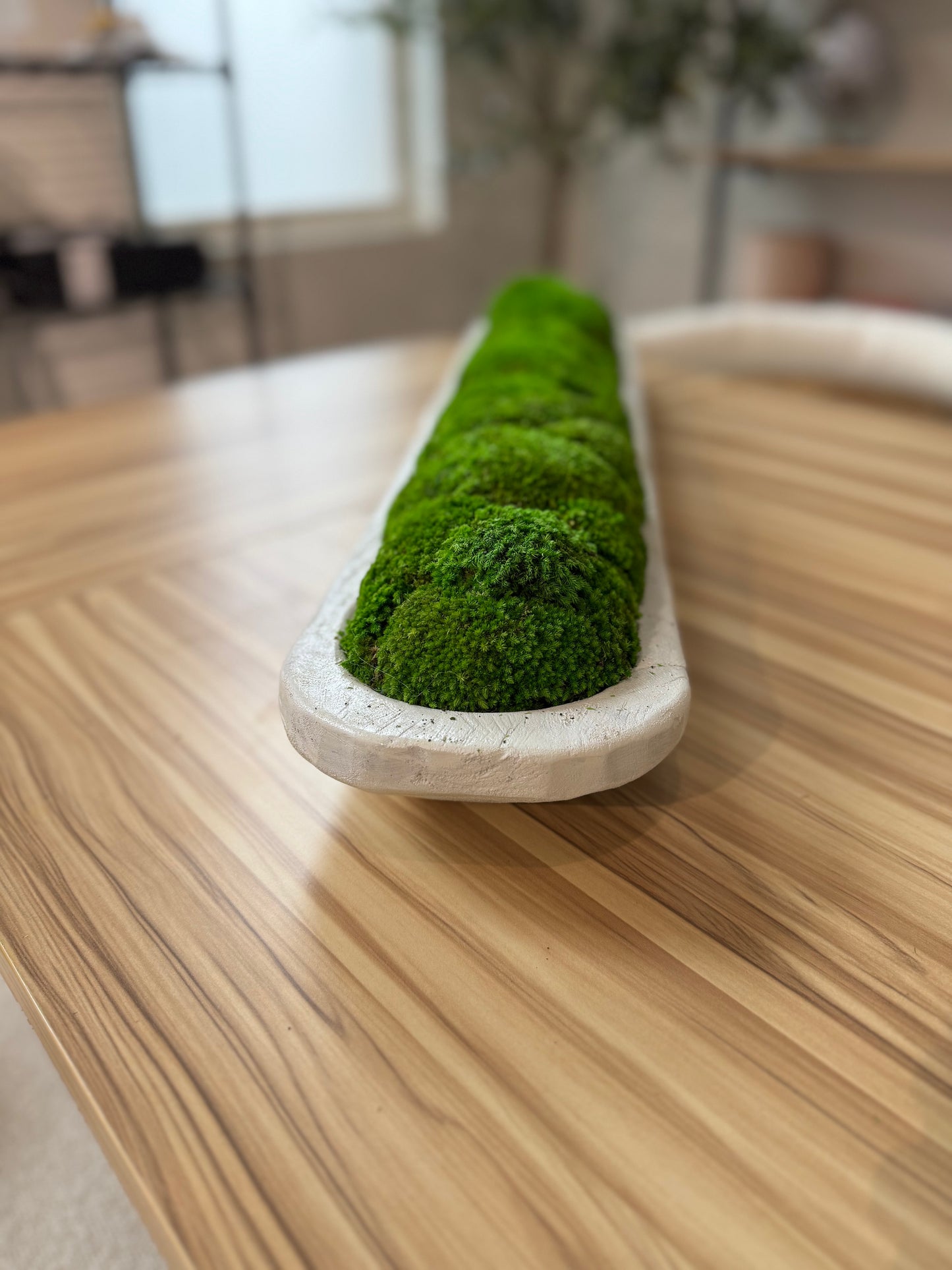 30" Moss Dough Bowl in White