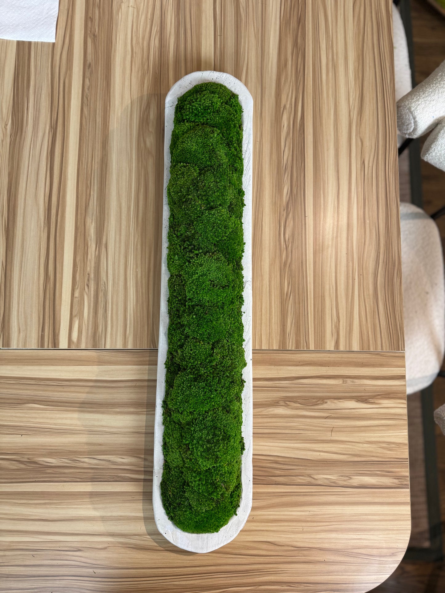 30" Moss Dough Bowl in White