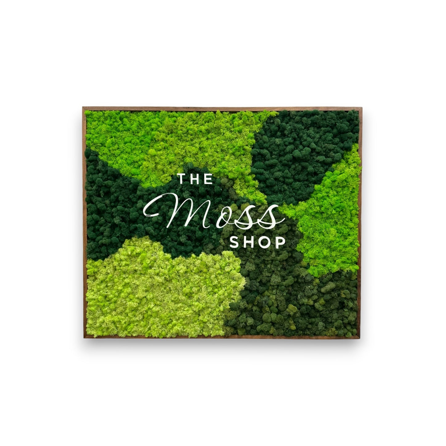 Custom Business Logo Moss Art Frame, Reindeer Moss