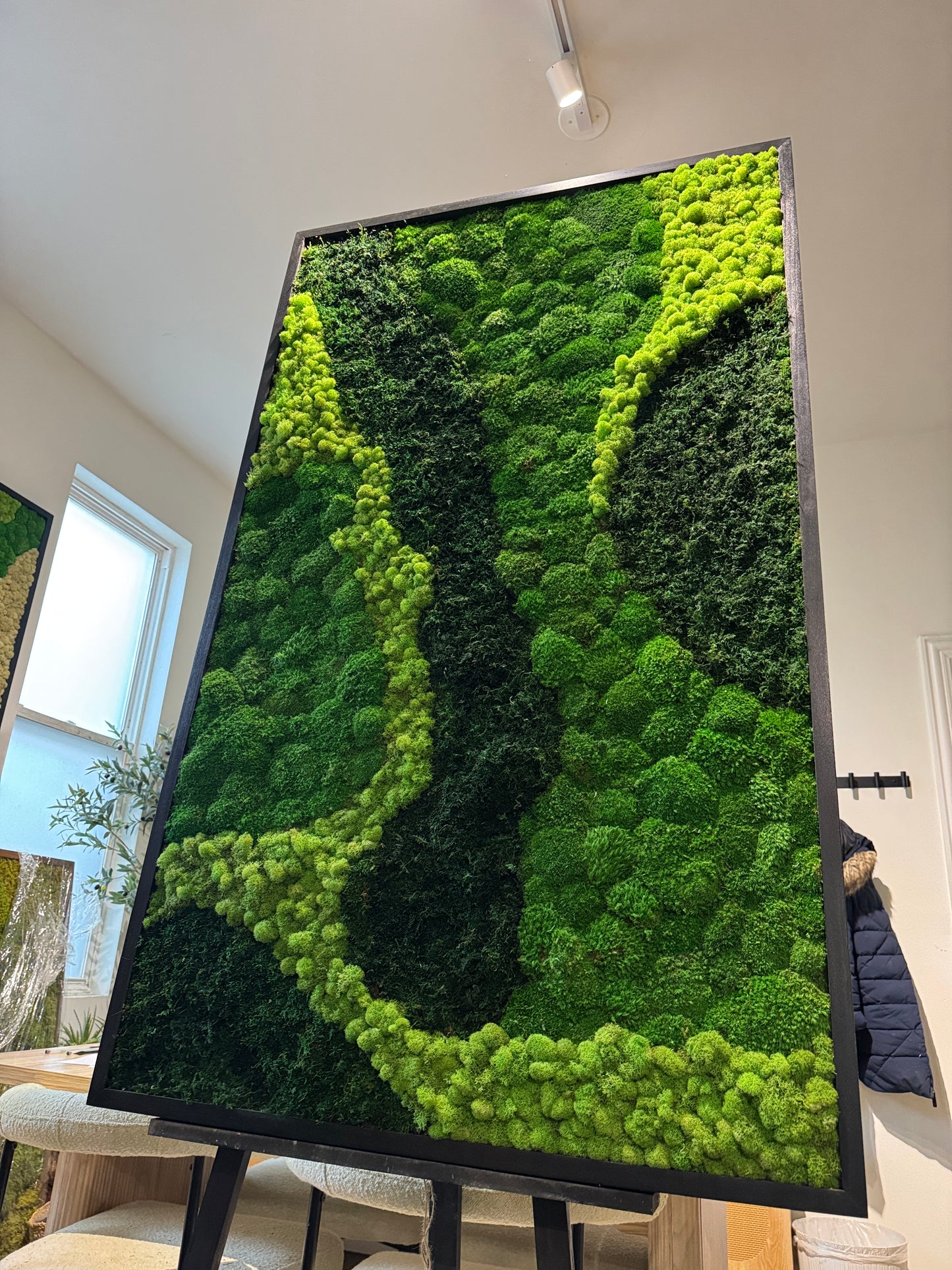60x36" The Greenery Moss Art Frame: Ready to Ship