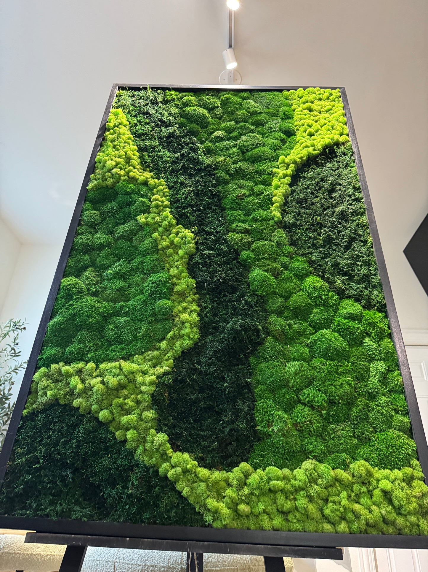 60x36" The Greenery Moss Art Frame: Ready to Ship