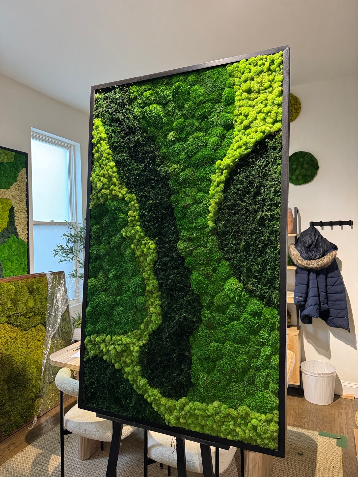 60x36" The Greenery Moss Art Frame: Ready to Ship
