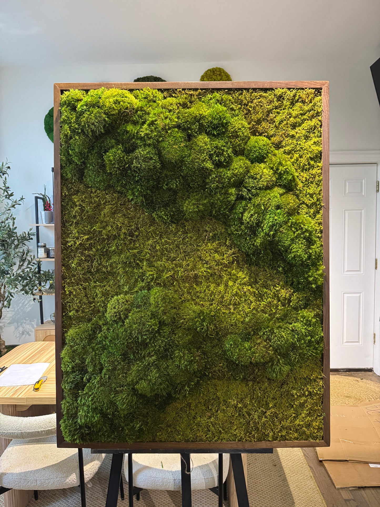 Subtle Neutral Moss Art Frame