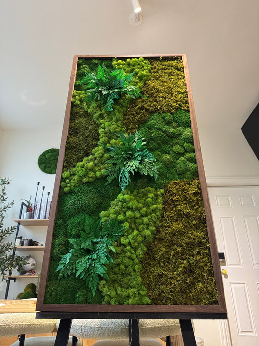 48x24" Green Terrain Moss Art Frame: Ready to Ship