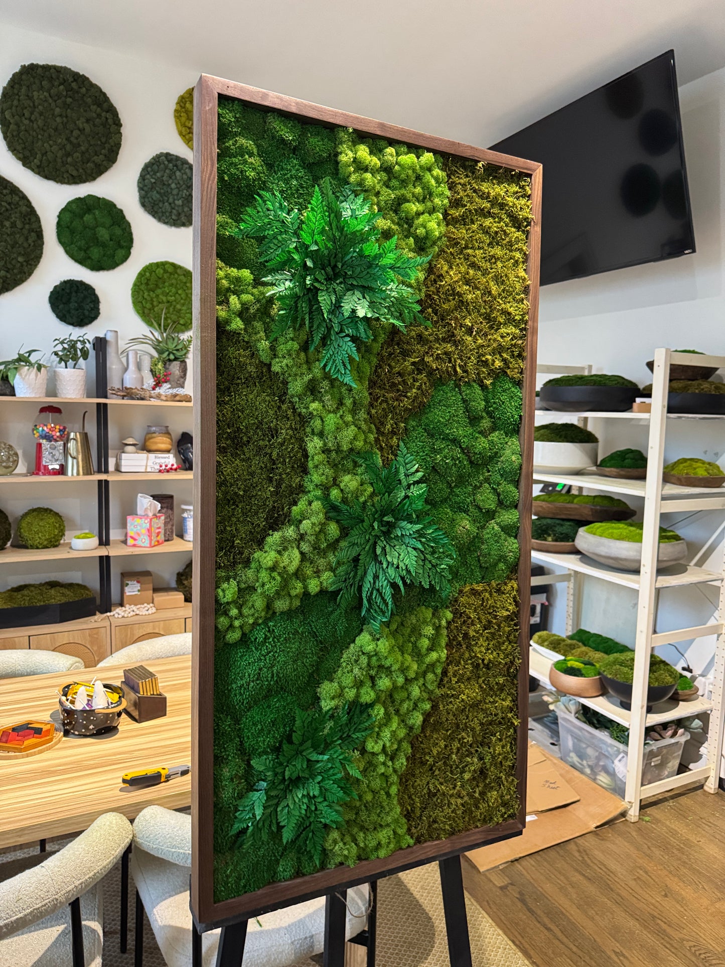 48x24" Green Terrain Moss Art Frame: Ready to Ship