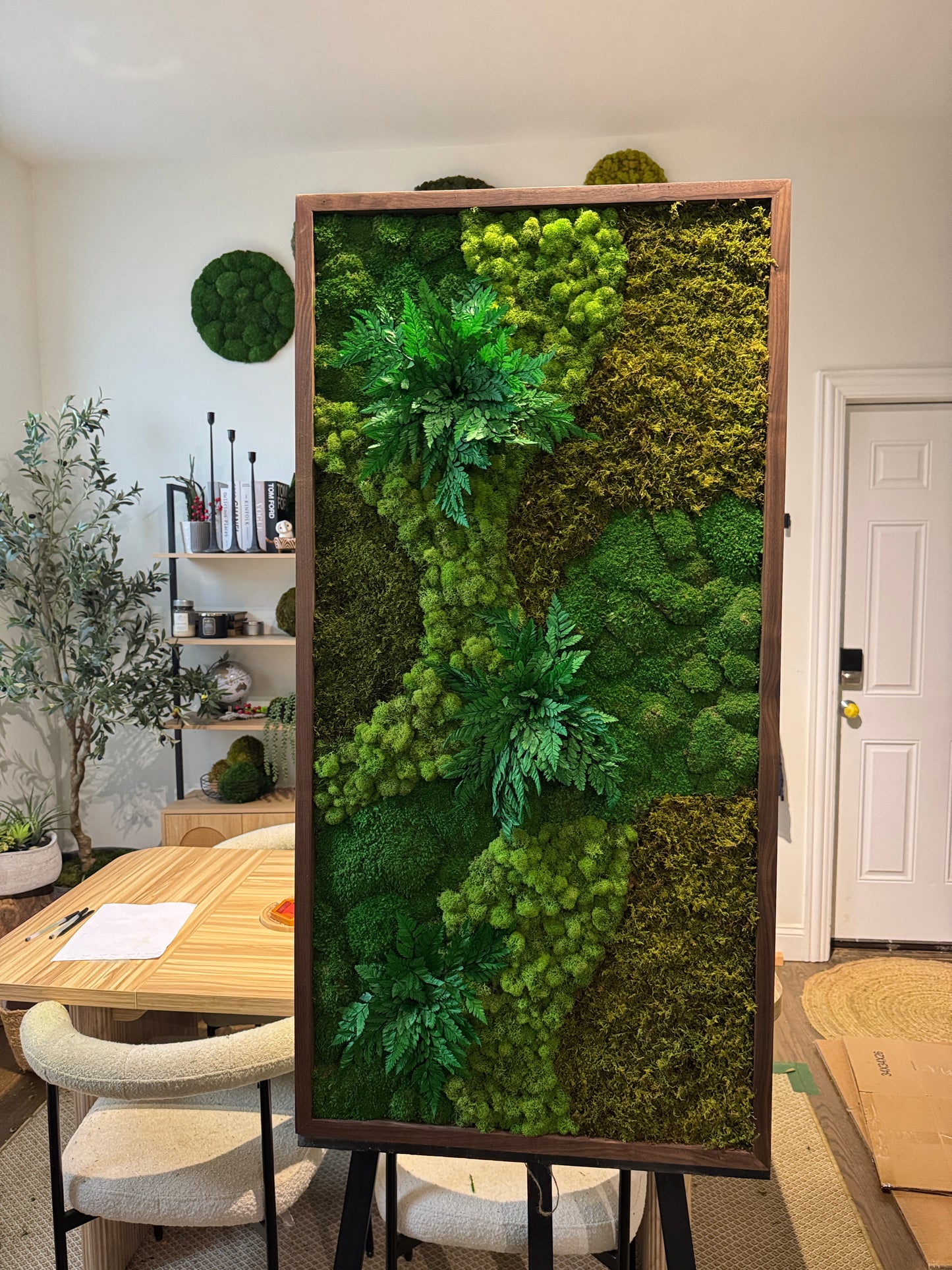 48x24" Green Terrain Moss Art Frame: Ready to Ship