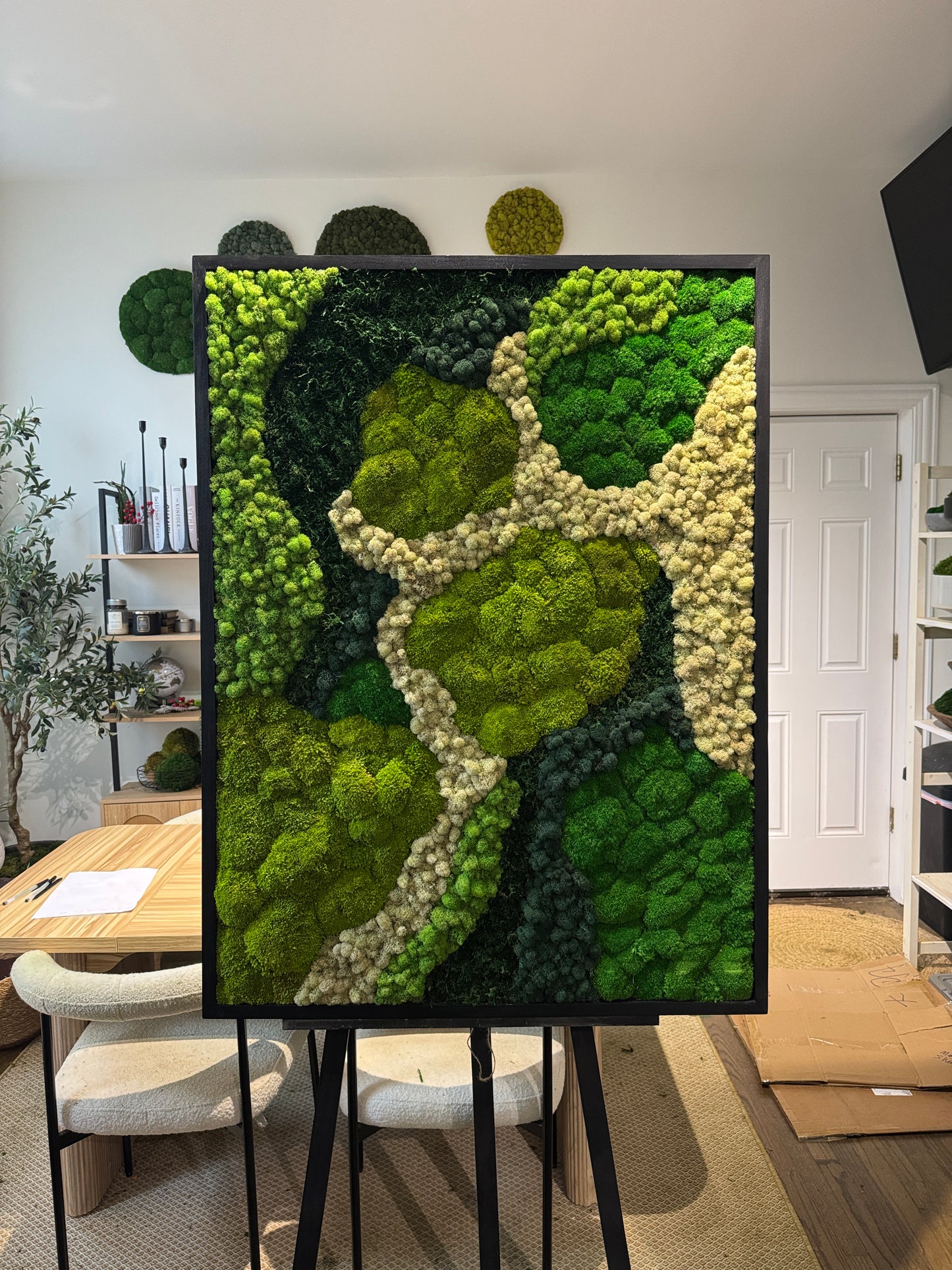 48x36" Angel's Forest Moss Art Frame: Ready to Ship