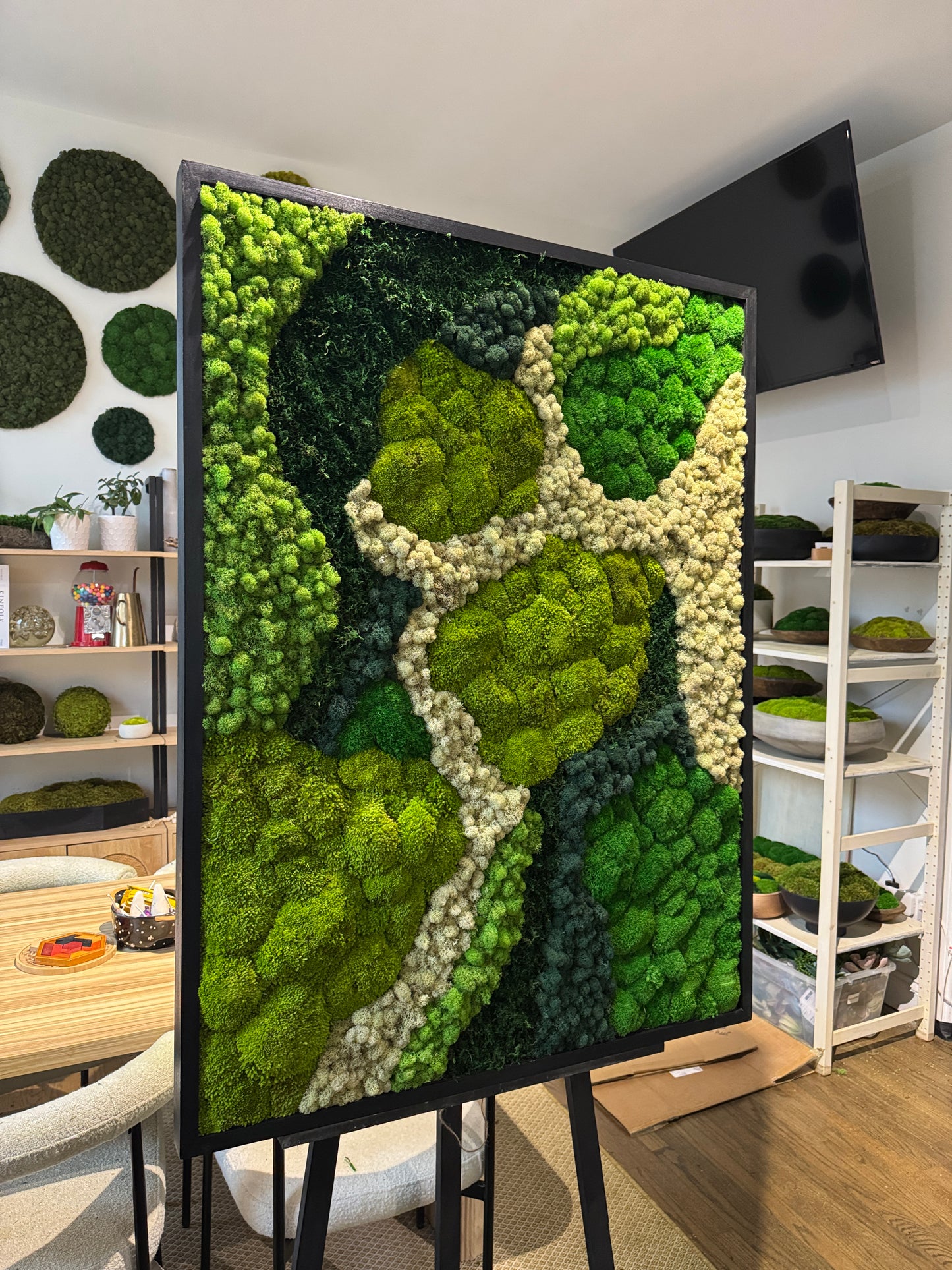 48x36" Angel's Forest Moss Art Frame: Ready to Ship