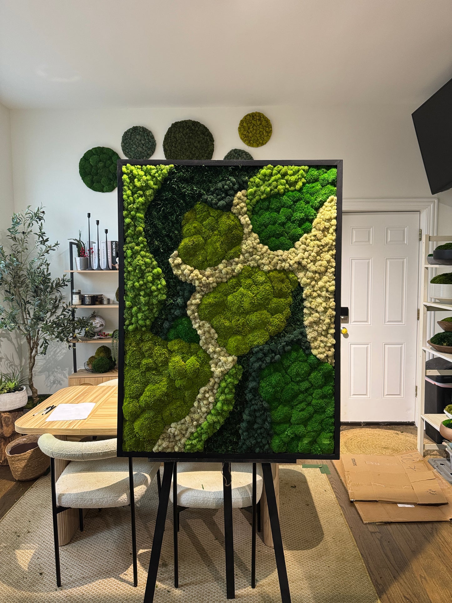 48x36" Angel's Forest Moss Art Frame: Ready to Ship