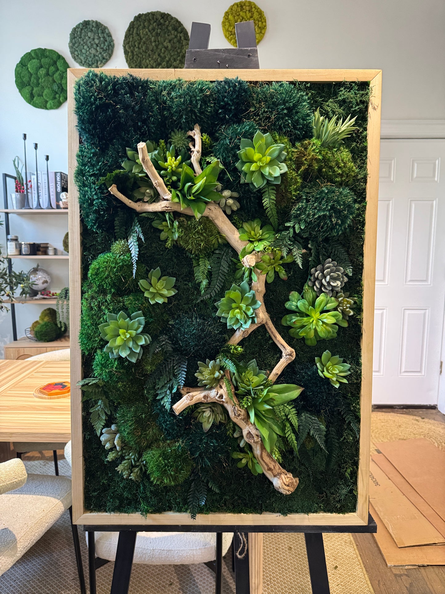 Ready to Ship: 36x24 Desert Refresh Moss Art Frame