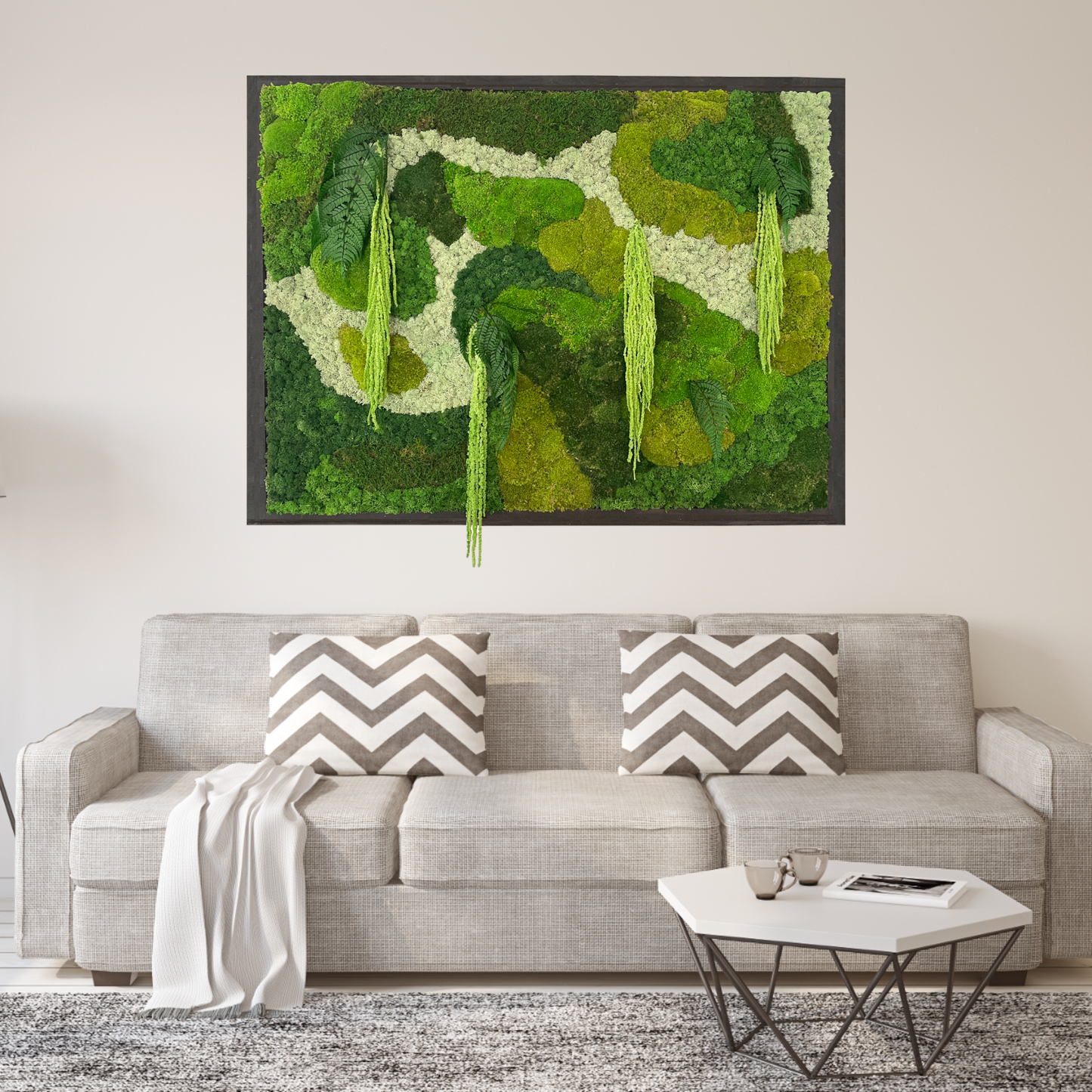 The Flowing Amazon Forest - Large Moss Art Frame