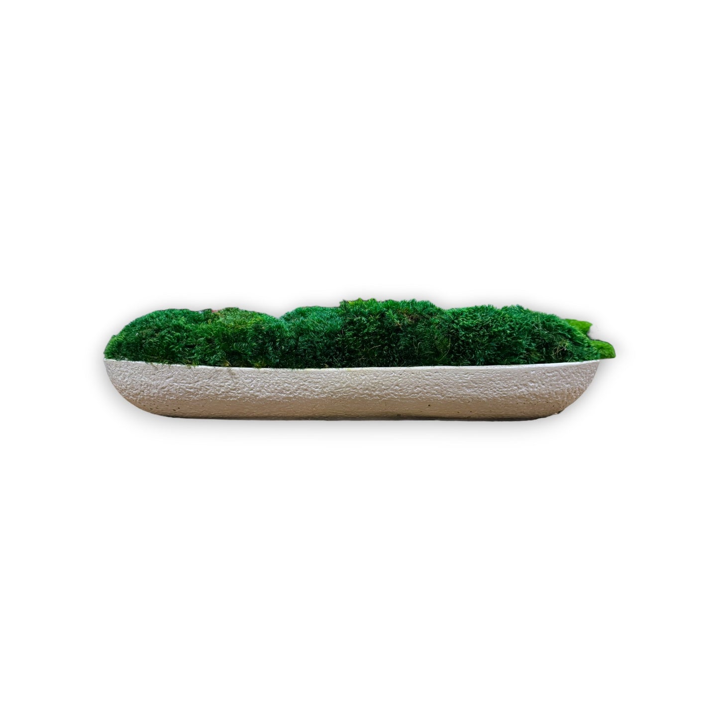 Concrete Baguette Moss Bowl (Dark Moss)