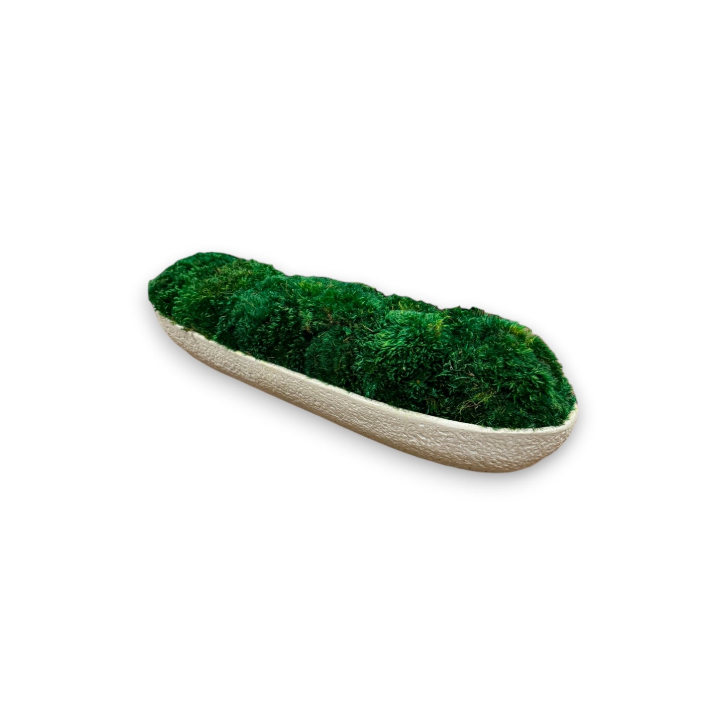 Concrete Baguette Moss Bowl (Dark Moss)