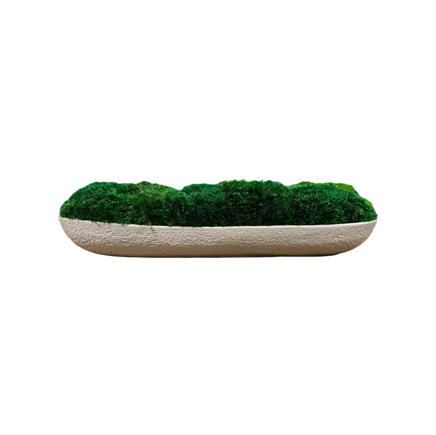 Concrete Baguette Moss Bowl (Dark Moss)