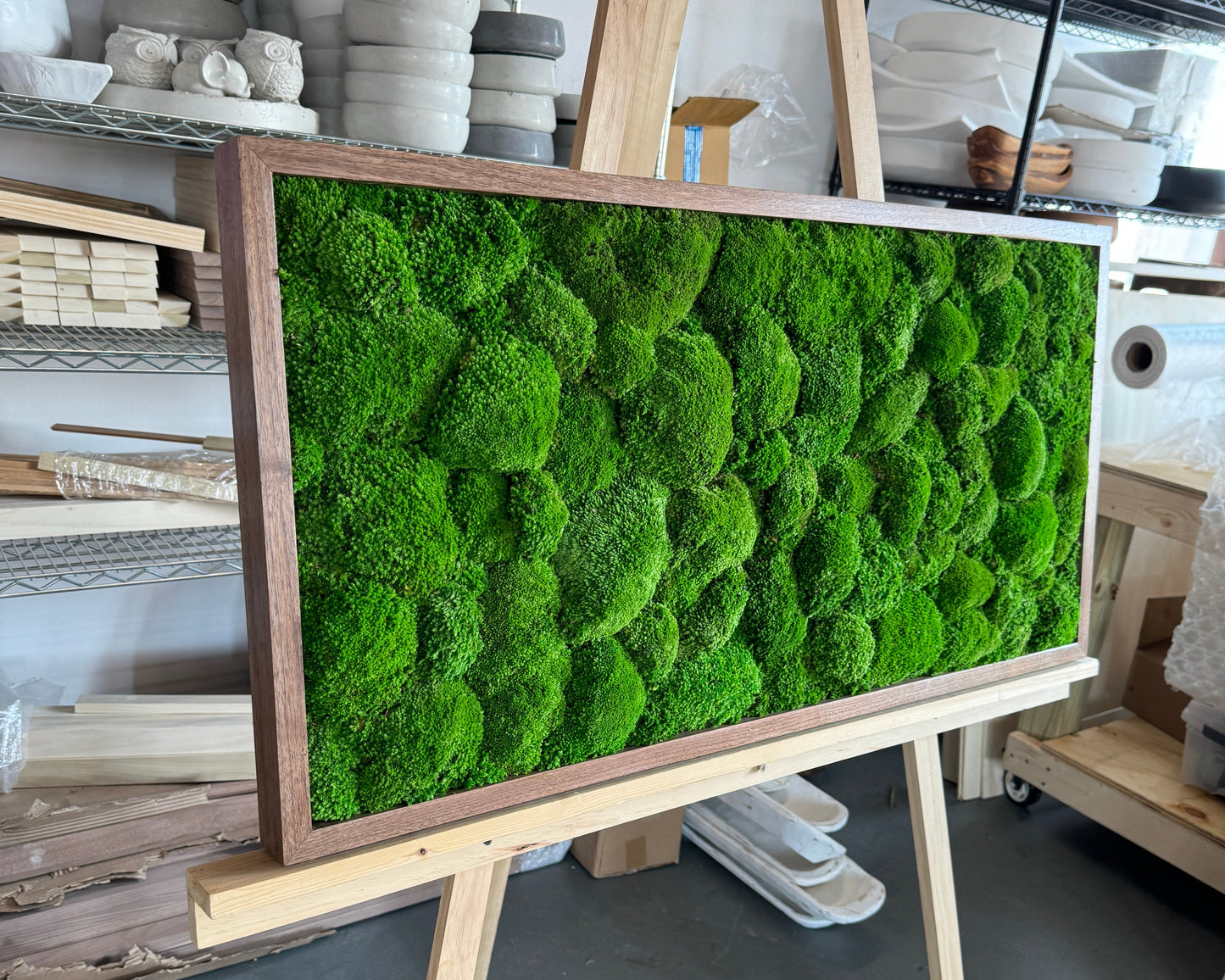 The Minimalist Mood Moss Art Frame (One Piece, Medium Green)