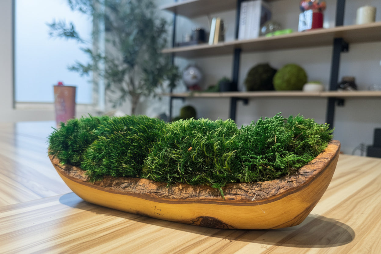 The Moss Shop Tranquil Earth Olive Wood Bowl - Thumbnail 3