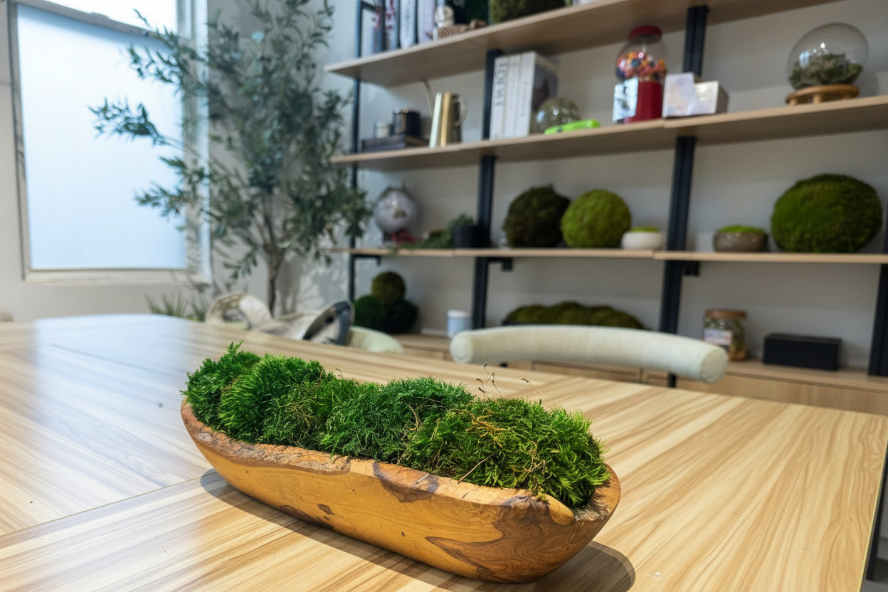 The Moss Shop Tranquil Earth Olive Wood Bowl - Thumbnail 2